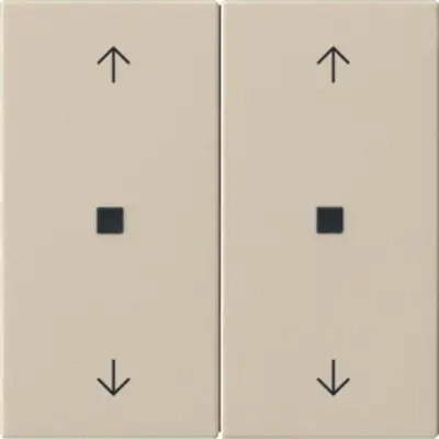 Gira 2-fach Ersatzwippe Kontrollfenster pfeilsymbole für System 3000 Bedienaufsatz System 55 creme glänzend (538601)