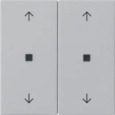 Gira 2-fach Ersatzwippe Kontrollfenster pfeilsymbole für System 3000 Bedienaufsatz System 55 grau matt (5386015)
