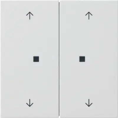 Gira 2-fach Ersatzwippe Kontrollfenster pfeilsymbole für System 3000 Bedienaufsatz F100 weiß glänzend (5386112)