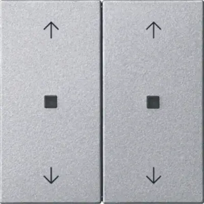 Gira 2-fach Ersatzwippe Kontrollfenster pfeilsymbole für System 3000 Bedienaufsatz System 55 aluminium matt (538626)