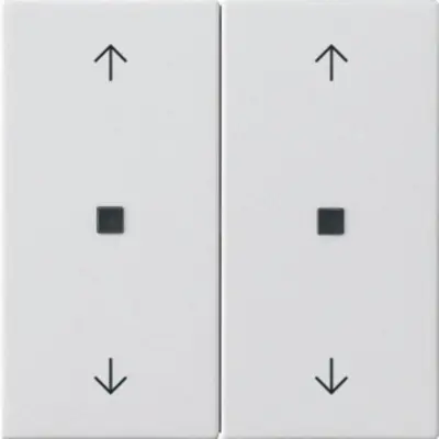 Gira 2-fach Ersatzwippe Kontrollfenster pfeilsymbole für System 3000 Bedienaufsatz System 55 weiß matt (538627)