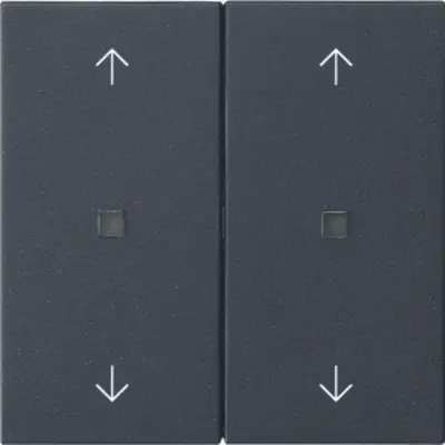 Gira 2-fach Ersatzwippe Kontrollfenster pfeilsymbole für System 3000 Bedienaufsatz System 55 anthrazit matt (538628)