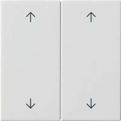Gira 2-fach Ersatzwippe pfeilsymbole für System 3000 Bedienaufsatz System 55 weiß glänzend (538703)