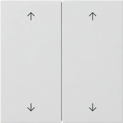 Gira 2-fach Ersatzwippe pfeilsymbole für System 3000 Bedienaufsatz F100 weiß glänzend (5387112)