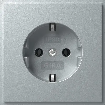 Gira Schuko-Steckdose TX44 aluminium (418865)