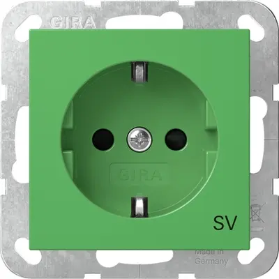 Gira SCHUKO-Steckd. SH SV System 55 Grün (4453107)