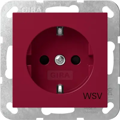 Gira SCHUKO-Steckd. SH WSV System 55 Rot (4453108)