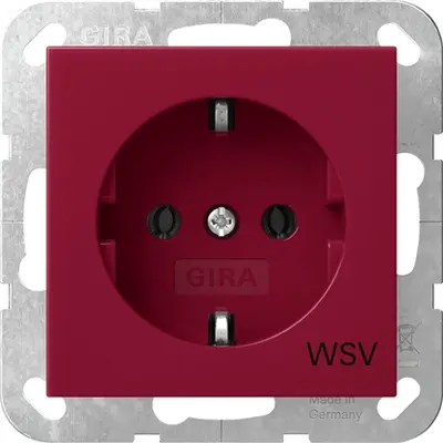 Gira SCHUKO-Steckd. WSV System 55 Rot (4188108)