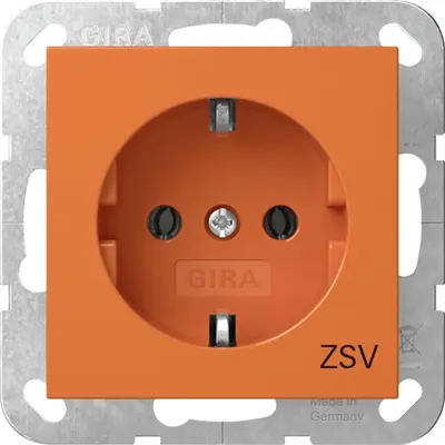 Gira SCHUKO-Steckd. ZSV System 55 Orange (4188109)