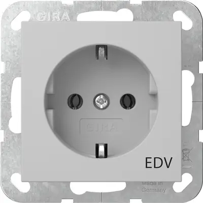 Gira SCHUKO-Steckdose nur für EDV System 55 Grau matt (4458015)