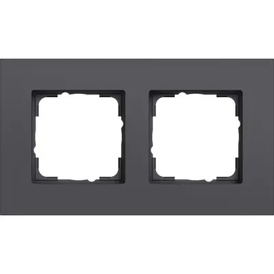Gira Abdeckrahmen 2-fach Esprit aluminium anthrazit matt (0212408)