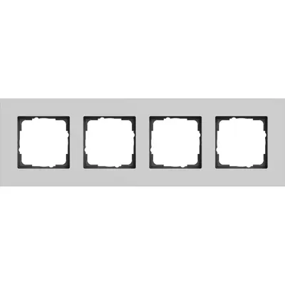 Gira Abdeckrahmen 4-fach Esprit aluminium grau matt (0214405)