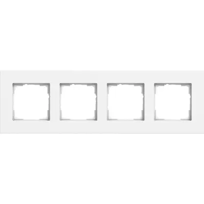 Gira Abdeckrahmen 4-fach Esprit aluminium weiß matt (0214407)