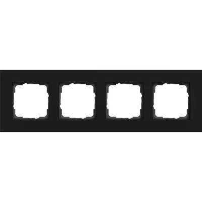 Gira Abdeckrahmen 4-fach, Esprit, Aluminium schwarz matt (0214409)