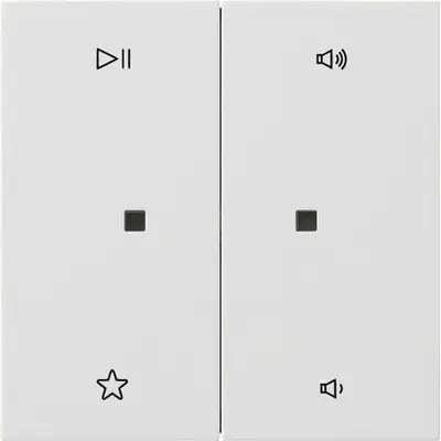 Gira wippe 2-fach Audiosteuerung F100 weiß glänzend (5384112)