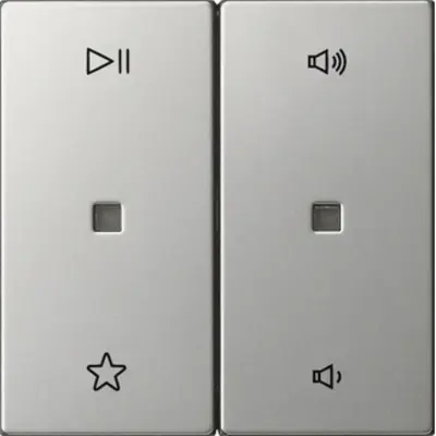 Gira wippe 2-fach Audiosteuerung System 55 edelstahl (5384600)