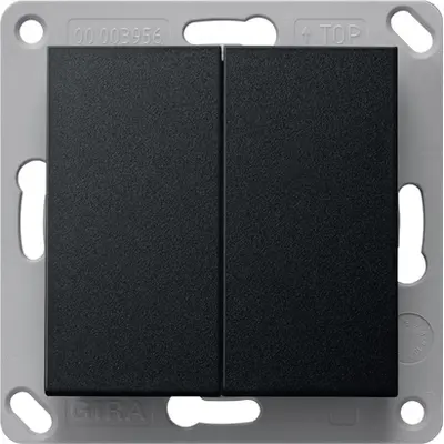 Gira RF Wandsender 2-fach für KNX System 55 schwarz matt (5178005)