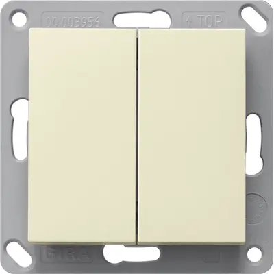 Gira RF-Wandsender 2fach für KNX System 55 creme glänzend (517801)
