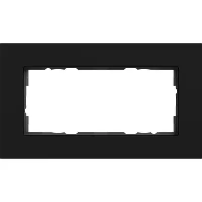 Gira Abdeckrahmen 2-fach ohne Mittelsteg Esprit aluminium schwarz matt (1002409)