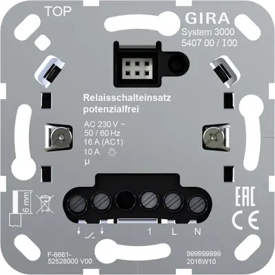 Gira System 3000 Relaisschalteinsatz potenzialfrei (540700)