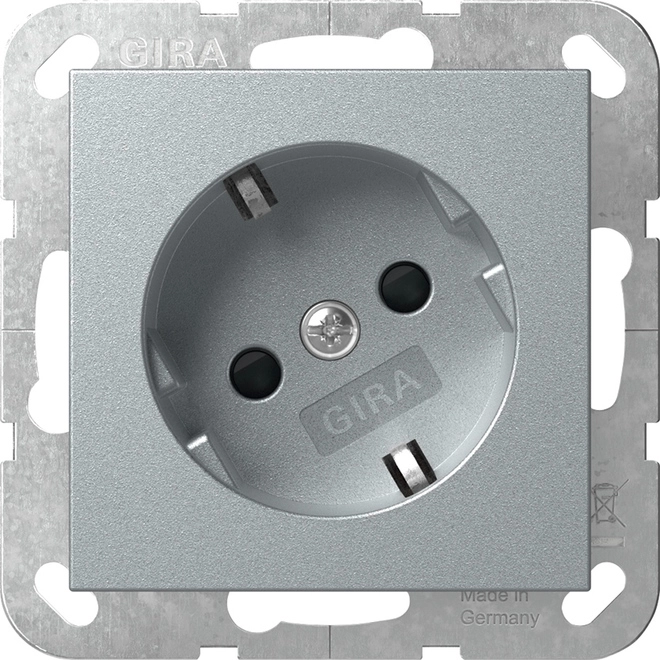 Jung A520-45KI Presa Schuko 45° Con Protezione Contatto, Colore Cremeweiß, Serie AS500 - Made In Germany