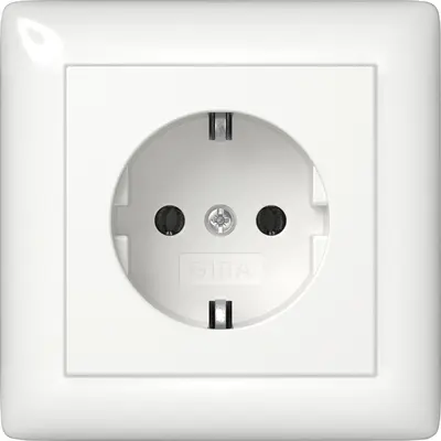Gira Schuko-Steckdose mit Vollplatte für Einzelmontage Standard 55 weiß glänzend (444003)