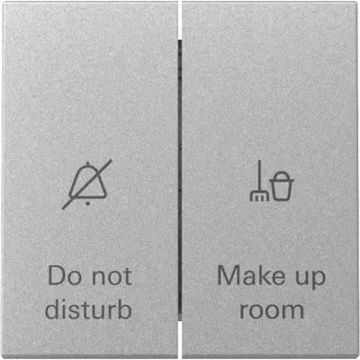 Gira Wippschalter mit 2fach Wippe für Anzeige Hotelzimmerstatus System 55 aluminium matt (310426)
