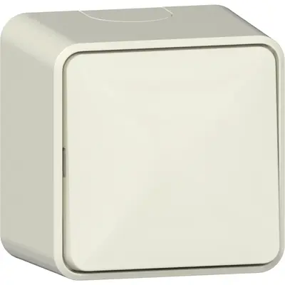 Gira Wechselschalter mit interner Montageplatte Aufputz creme (310612)