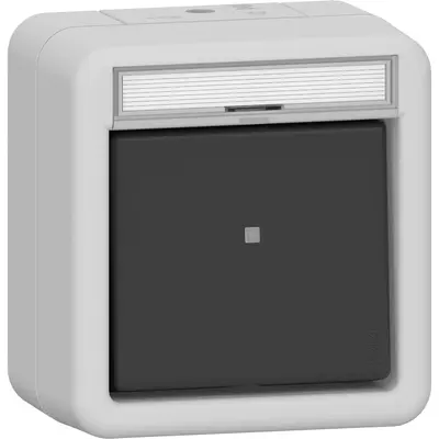 Gira Wechselschalter Kontrollschalter mit Glimmlampe komplett Aufputz IP44 (311630)