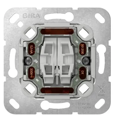 Gira Tast-Serienschalter Kontrollschalter mit Glimmlampe mit Krallenbefestigung (313500)