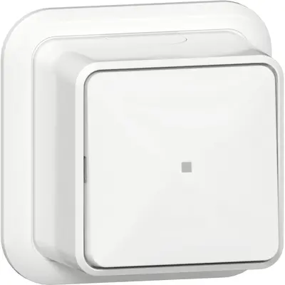 Gira Taster schließer 1-polig mit separat meldekontakt Aufputz weiß (315211)