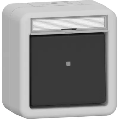 Gira Wechselschalter Kontrollschalter 16A mit Glimmlampe komplett Aufputz IP44 (318630)