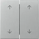 Gira Wippe Jalousieschalter 4-fach System 55 aluminium matt (329726)