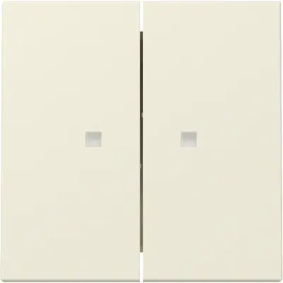 Gira Wippe 2fach mit Kontrollfenster System 55 creme glänzend (363101)