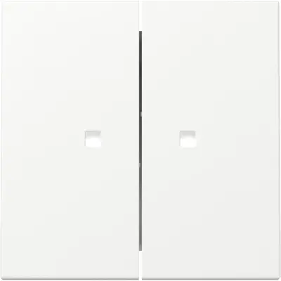 Gira Wippe 2fach mit Kontrollfenster System 55 weiß matt (363127)
