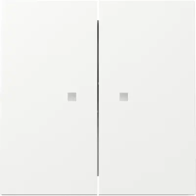 Gira Wippe 2-fach mit Kontrollfenster System 70 weiß glänzend (363170)