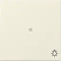 Gira Wippe mit Symbol Licht und Kontrollfenster System 55 creme glänzend (367401)