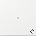 Gira Wippe mit Symbol Licht und Kontrollfenster System 55 weiß glänzend (367403)