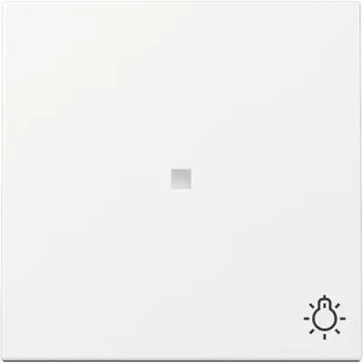 Gira Wippe mit Symbol Licht und Kontrollfenster System 55 weiß glänzend (367403)