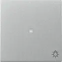 Gira Wippe mit Symbol Licht und Kontrollfenster System 55 aluminium matt (367426)