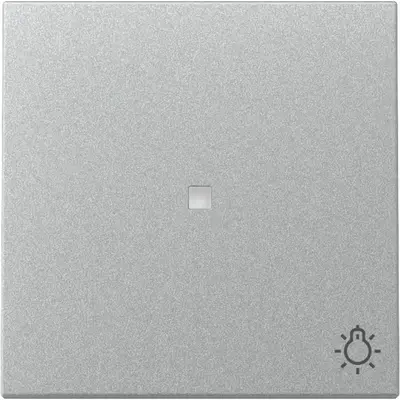 Gira Wippe mit Symbol Licht und Kontrollfenster System 55 aluminium matt (367426)