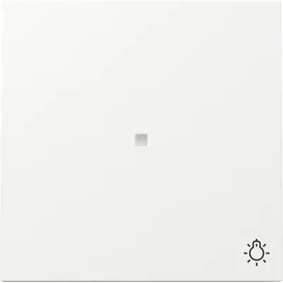 Gira Wippe mit Symbol Licht und Kontrollfenster F100 weiß glänzend (367470)
