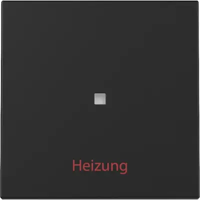 Gira Wippe mit Kontrollfenster und Aufdruck Heizung System 55 schwarz matt (3678005)