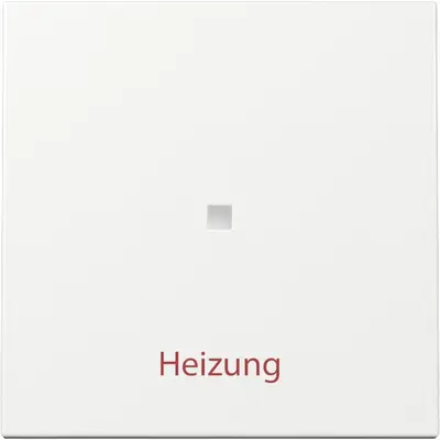 Gira Wippe mit Kontrollfenster und Aufdruck Heizung System 55 weiß glänzend (367803)