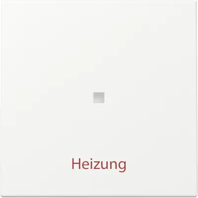 Gira Wippe mit Kontrollfenster und Aufdruck Heizung System 55 weiß matt (367827)