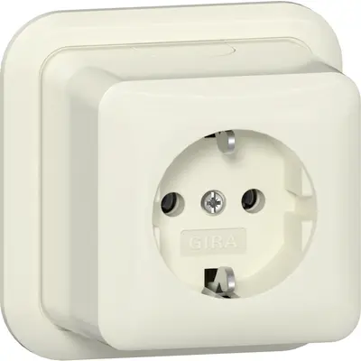 Gira Schuko-Steckdose Aufputz creme (444010)