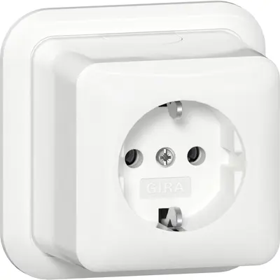 Gira Schuko-Steckdose Aufputz weiß (444011)