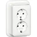 Gira Schuko-Steckdose 2-fach Aufputz weiß (478011)