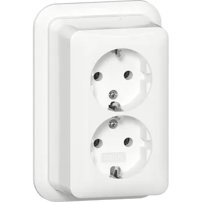 Gira Schuko-Steckdose 2-fach Aufputz weiß (478011)