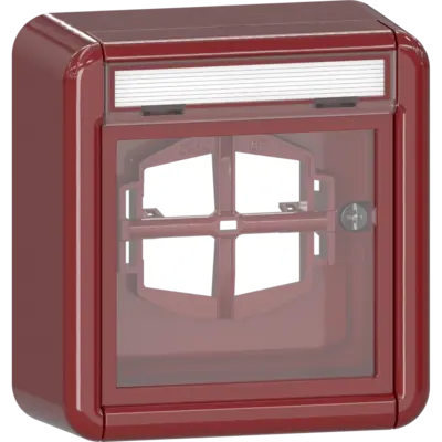 Gira afd tk+glasplaat sw opb rood (320630)